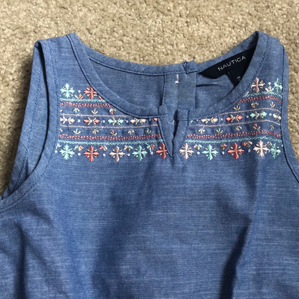 🤩Host Pick🤩 NAUTICA Embroidered Dress w Bloomers - Picture 6 of 9